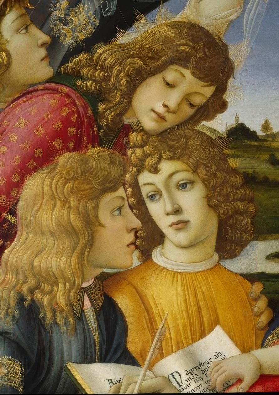 Mária gyermekével és öt angyallal alkotó: Sandro Botticelli