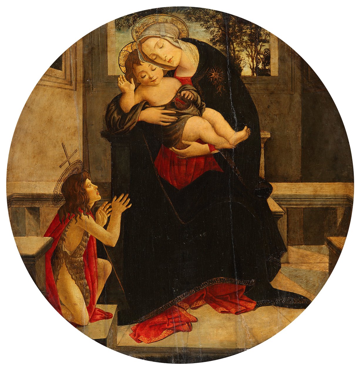 Mária a Gyermekkel és a kisfiú János alkotó: Sandro Botticelli