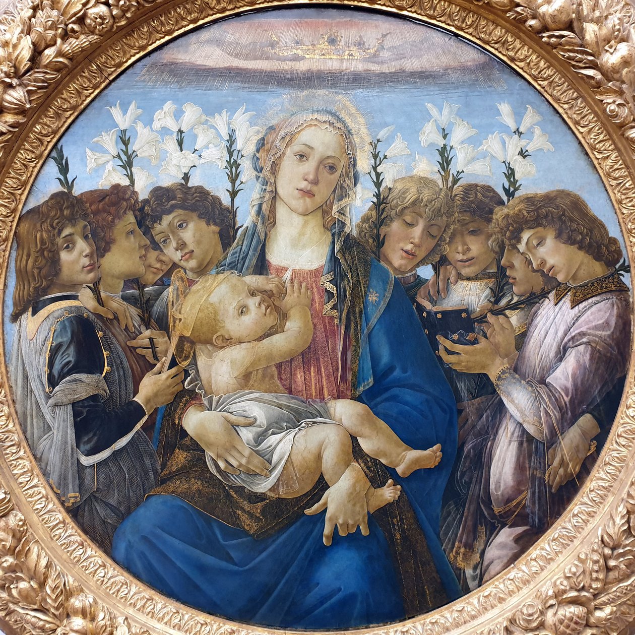 Mária a gyermekkel és az éneklő angyalokkal alkotó: Sandro Botticelli