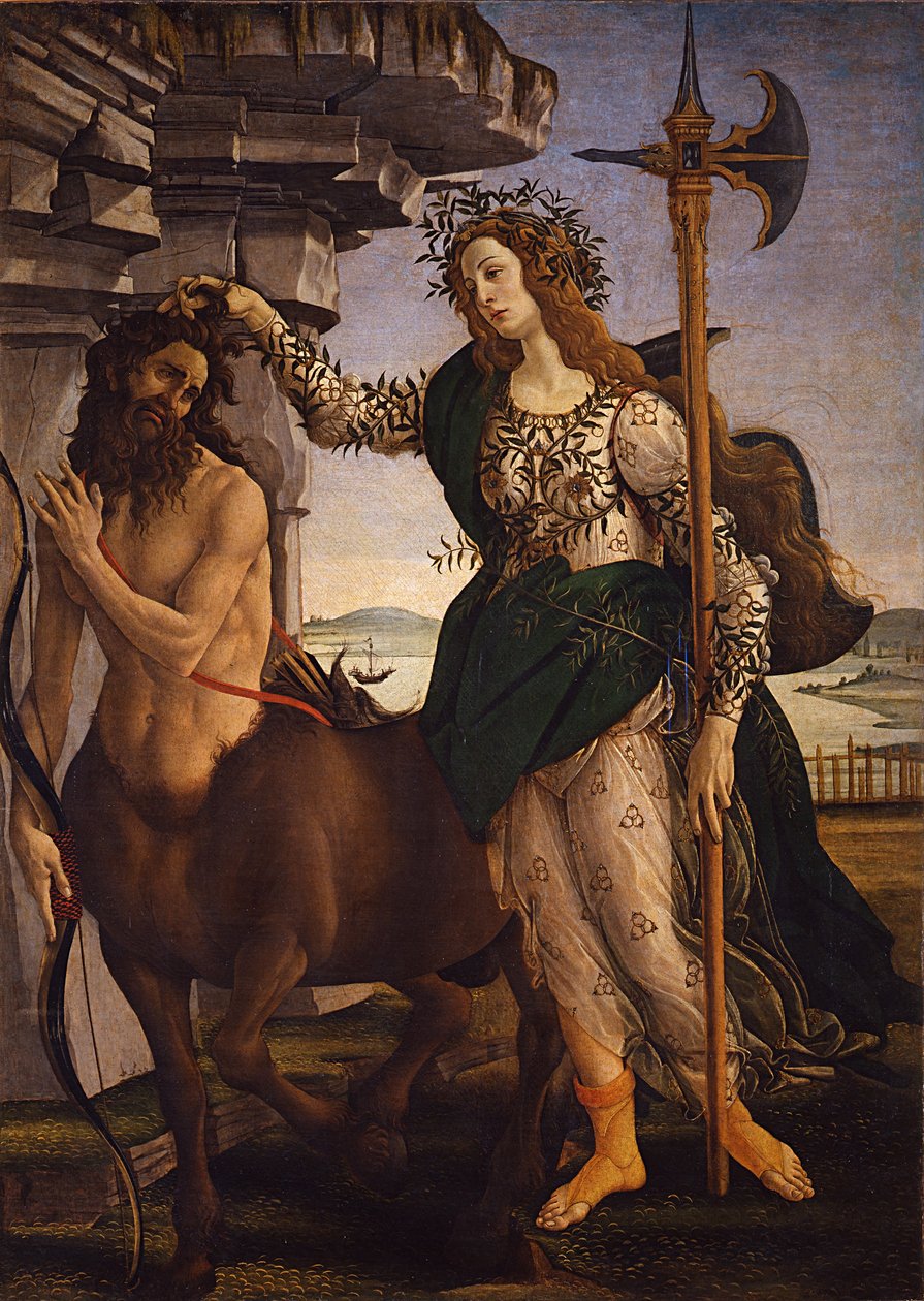 Pallasz Athéné és a Kentaur, 1482 alkotó: Sandro Botticelli