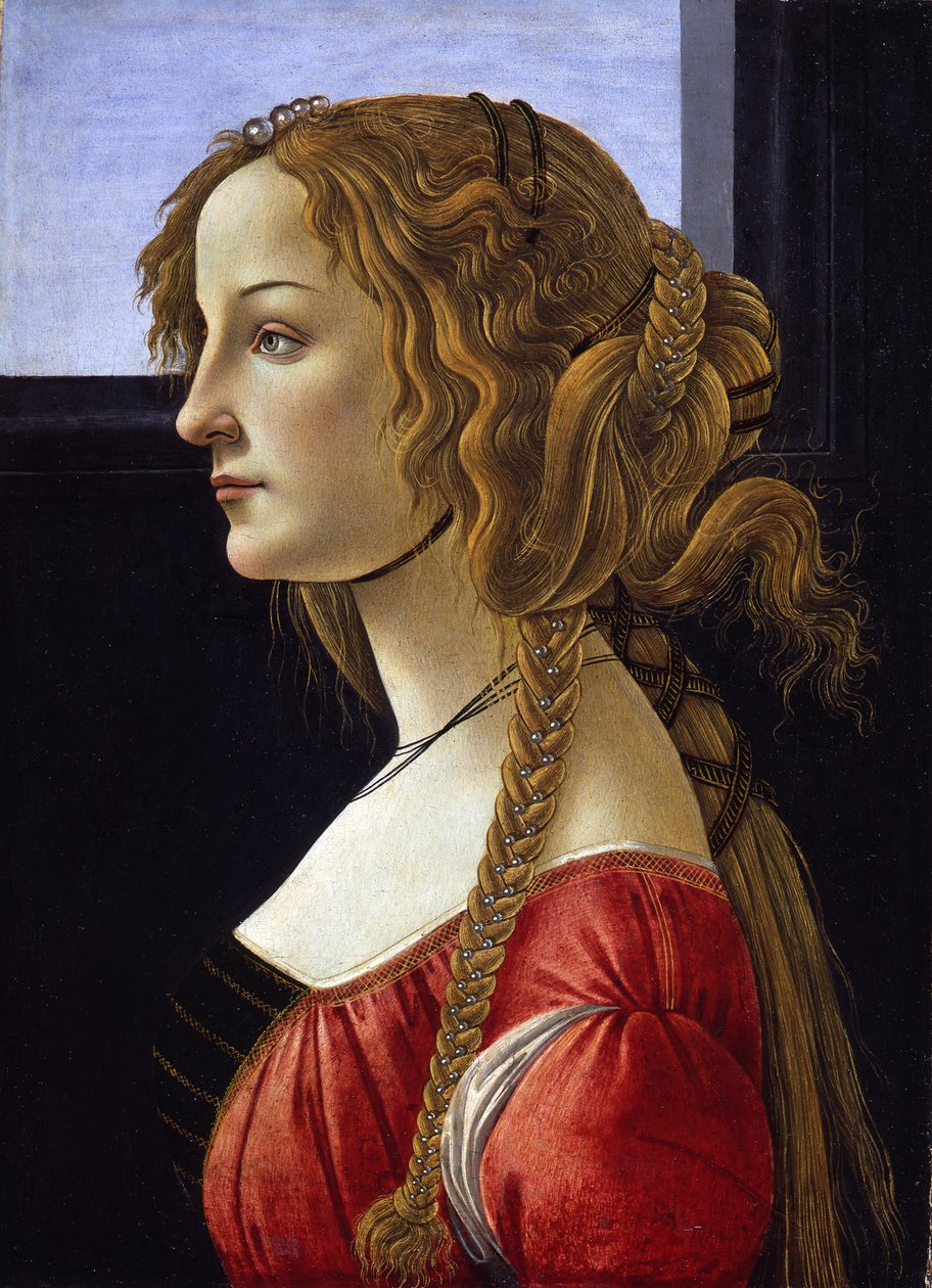 Simonetta Vespucci fiatal nő profilportréja, 1476 körül alkotó: Sandro Botticelli