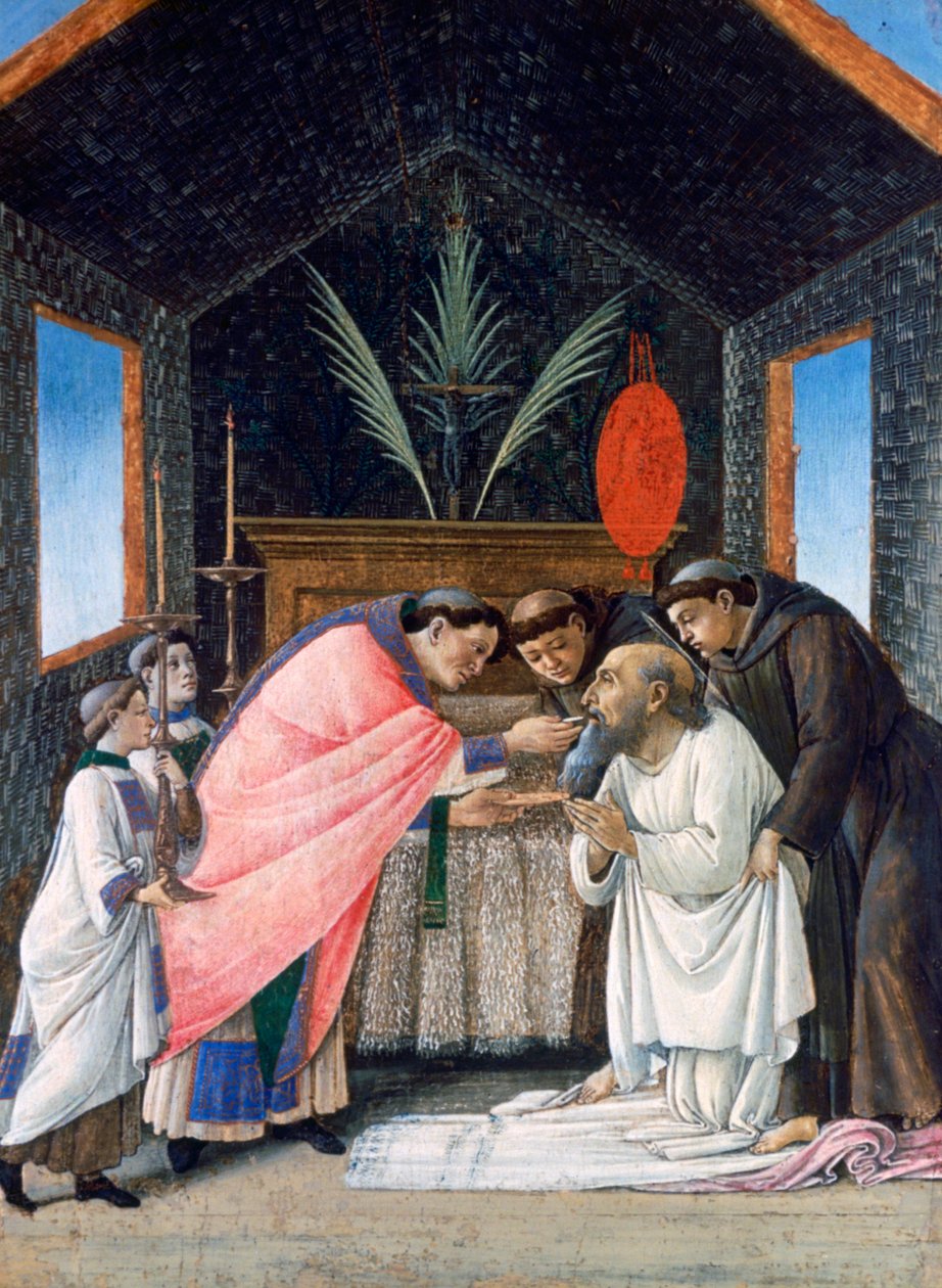 Szent Jeromos utolsó áldozása, 1495 alkotó: Sandro Botticelli