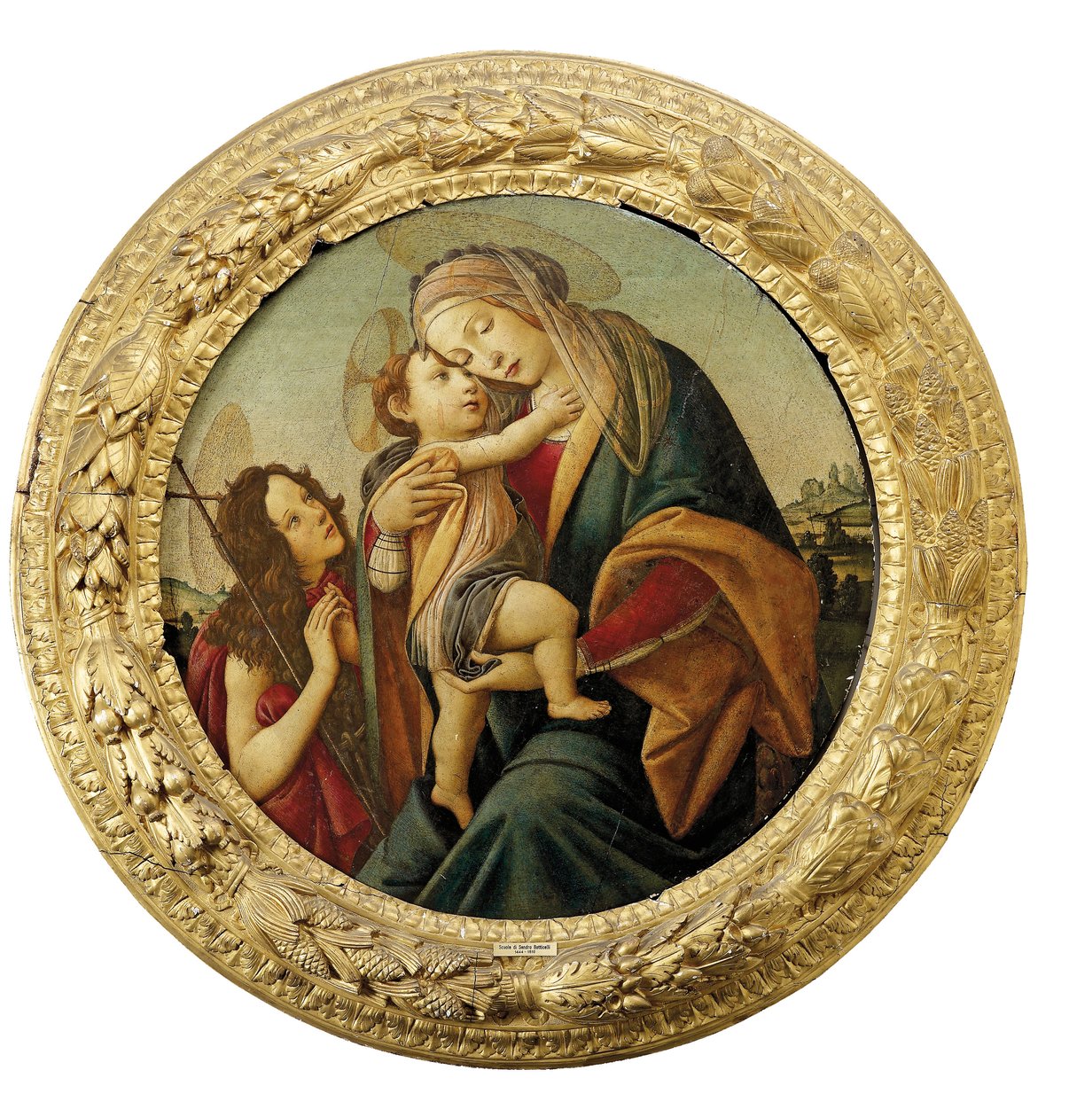 A Madonna és a gyermek a fiatal Keresztelő Szent Jánossal alkotó: Sandro Botticelli