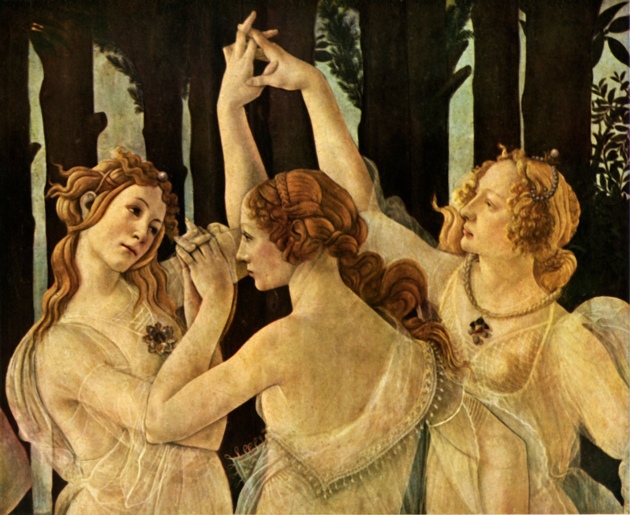 A három grácia, részlet a Primaverából, 1478, 1937. alkotó: Sandro Botticelli