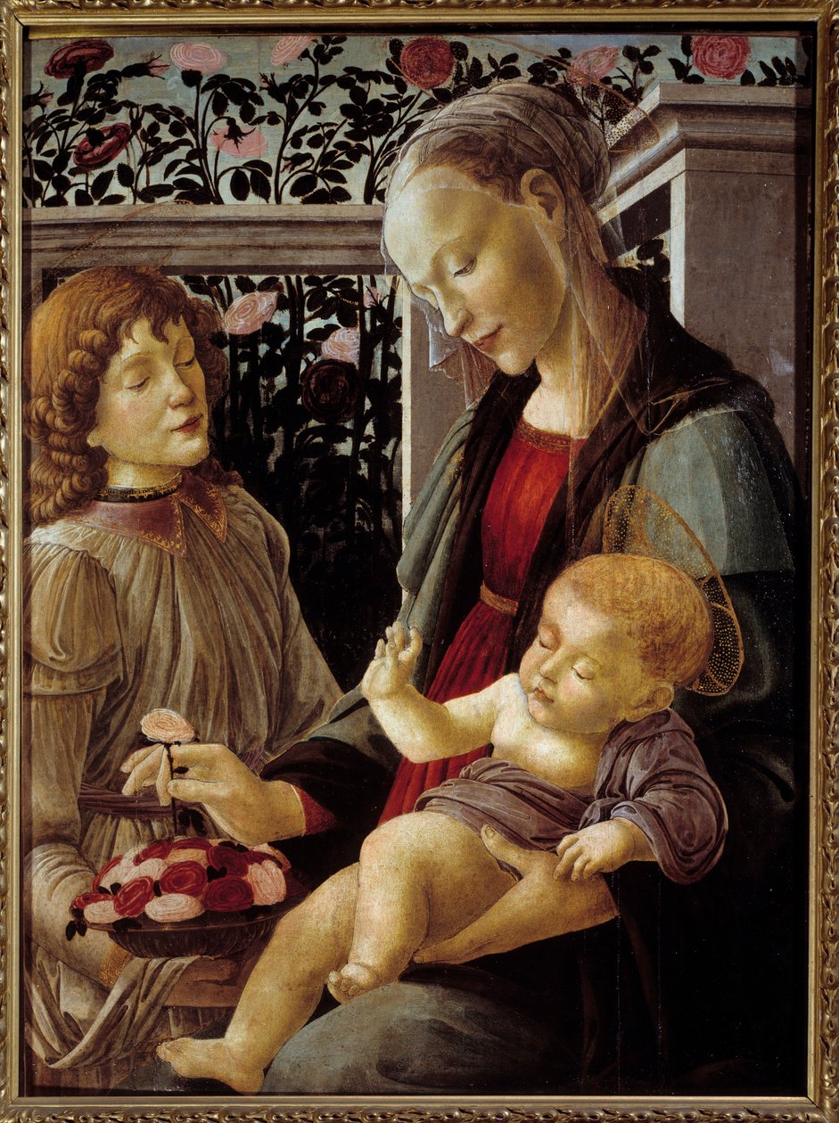 Alessandro di Mariano dei Filipepi Szűz és gyermek Jézus festménye Sandro Botticellitől alkotó: Sandro Botticelli