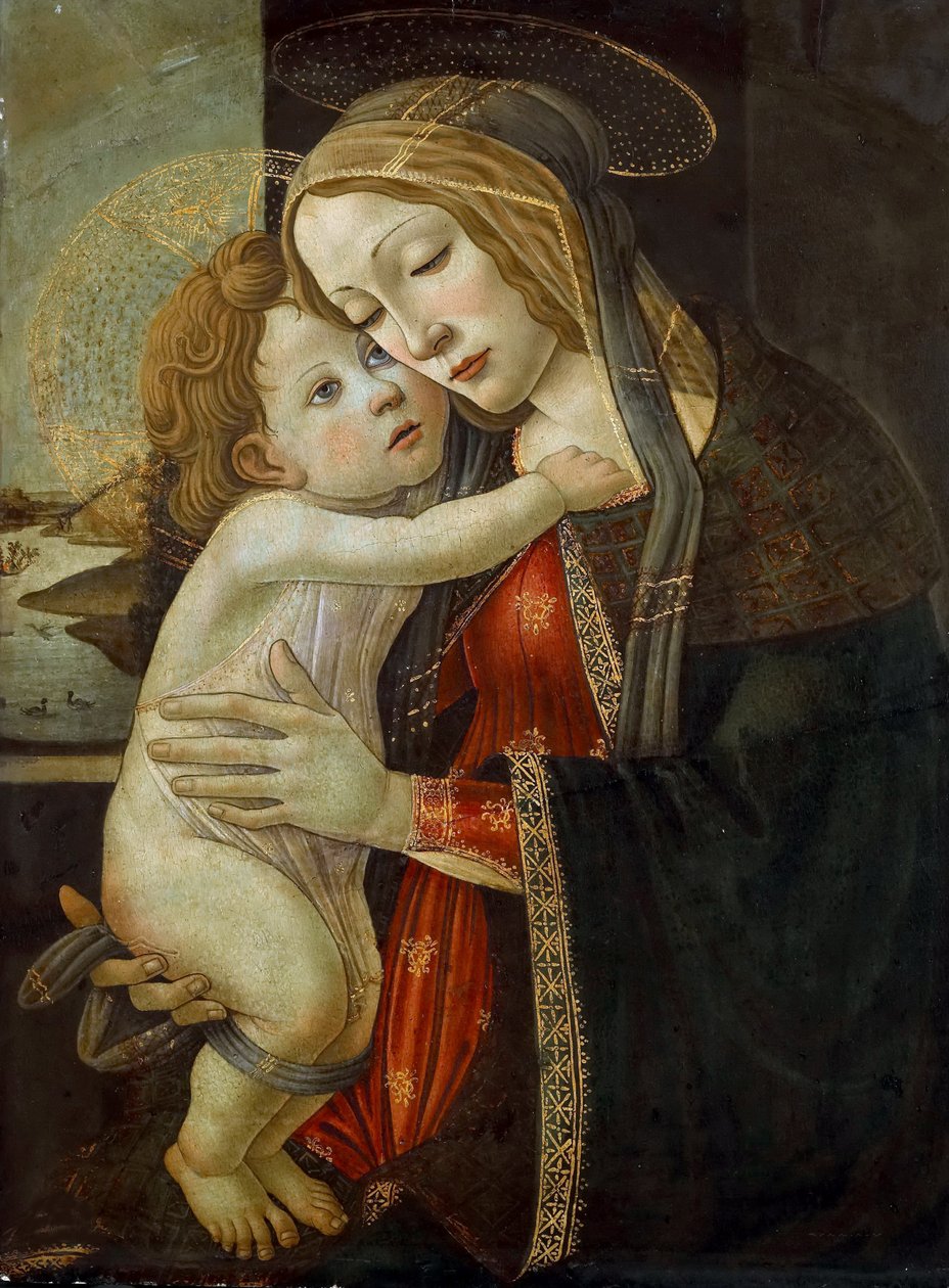 A Szűz és a Gyermek c. 1500. alkotó: Sandro Botticelli