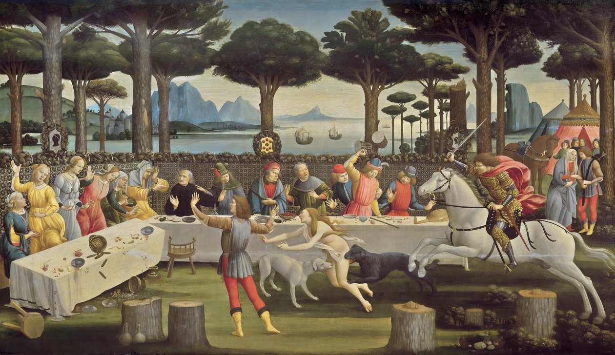 Nastagio degli Onesti története, 3. panel alkotó: Sandro Botticelli