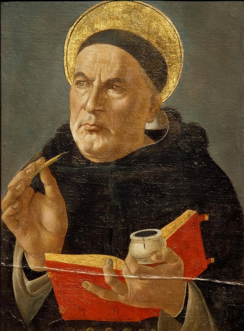Aquinói Tamás. alkotó: Sandro Botticelli