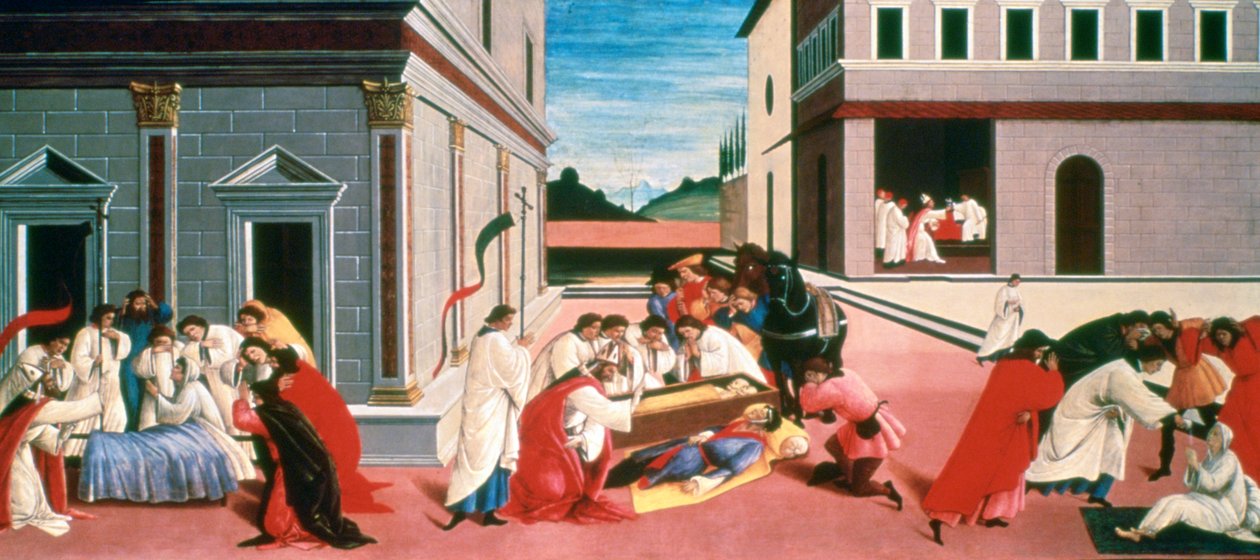 Szent Zenobius három csodája, 1500-1505 alkotó: Sandro Botticelli
