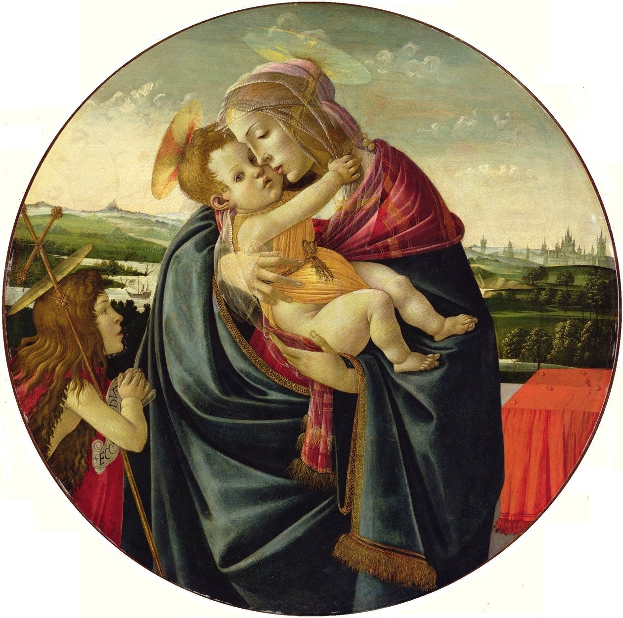 Szűz Mária a Gyermekkel és Keresztelő Szent János alkotó: Sandro Botticelli
