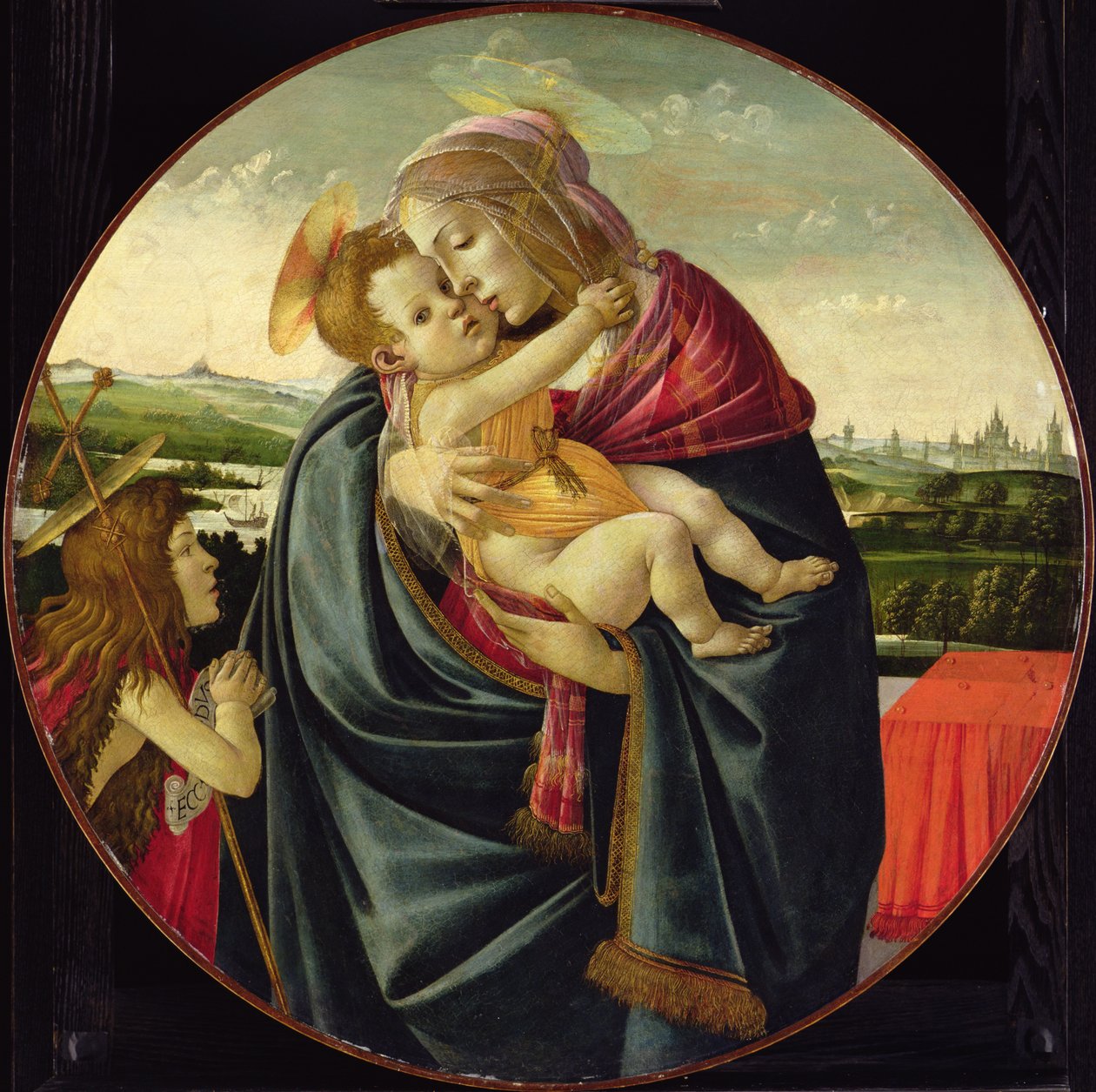 Szűz és gyermek Keresztelő Szent Jánossal, 1490 körül alkotó: Sandro Botticelli