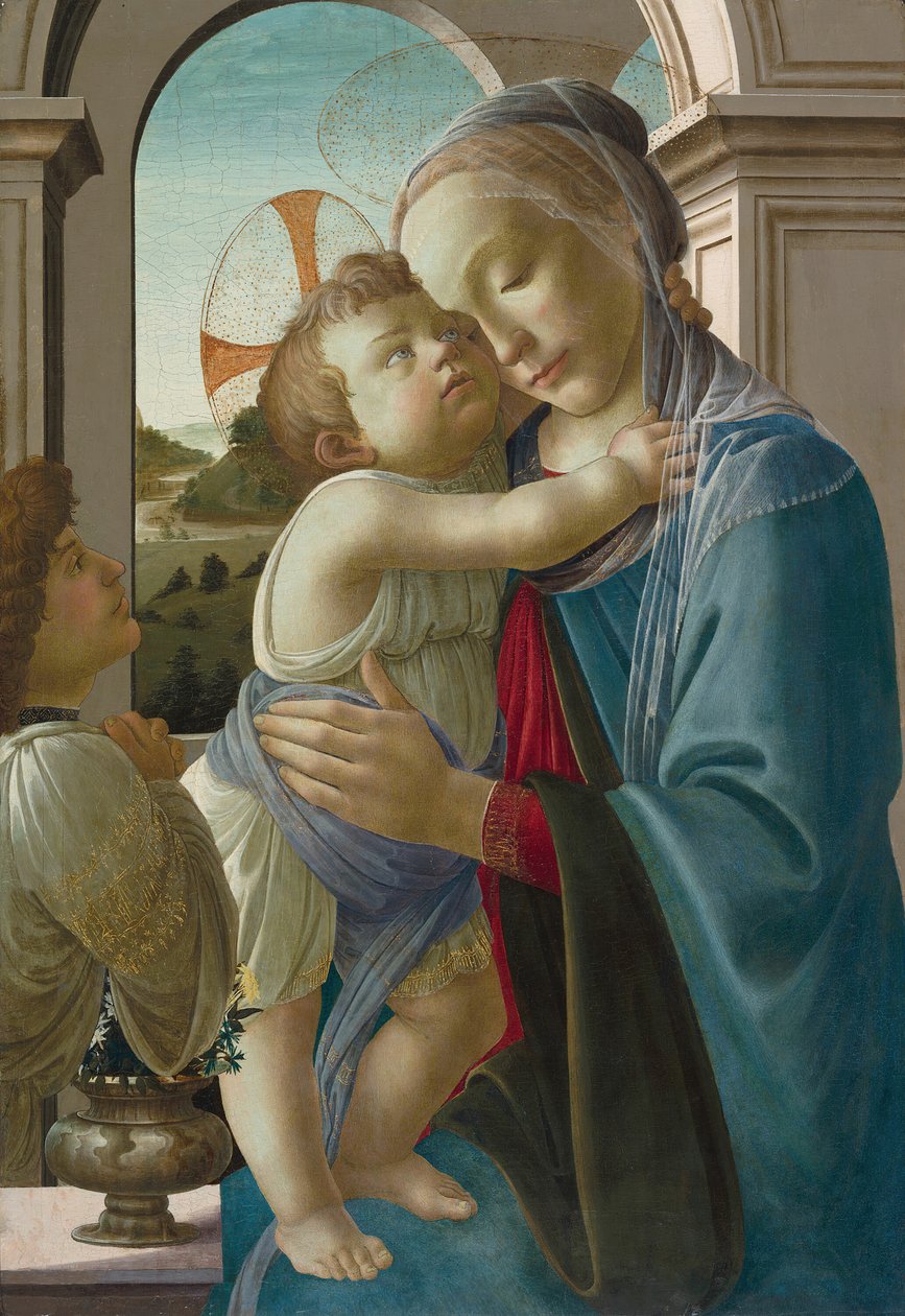 Szűz és gyermek egy angyallal, 147585. alkotó: Sandro Botticelli