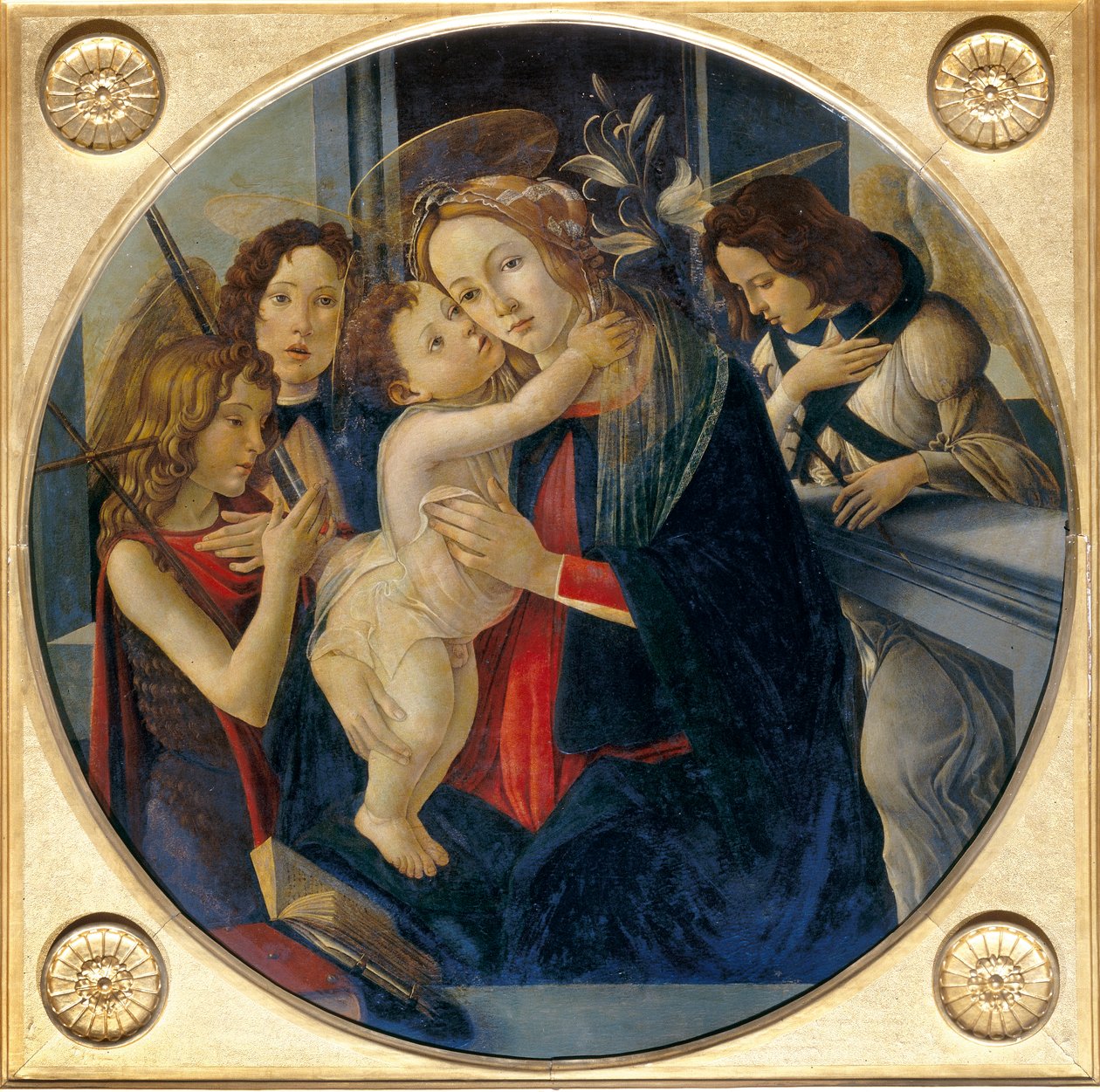 Madonna gyermekkel, fiatal Keresztelő Szent János és angyalok alkotó: Sandro and workshop Botticelli