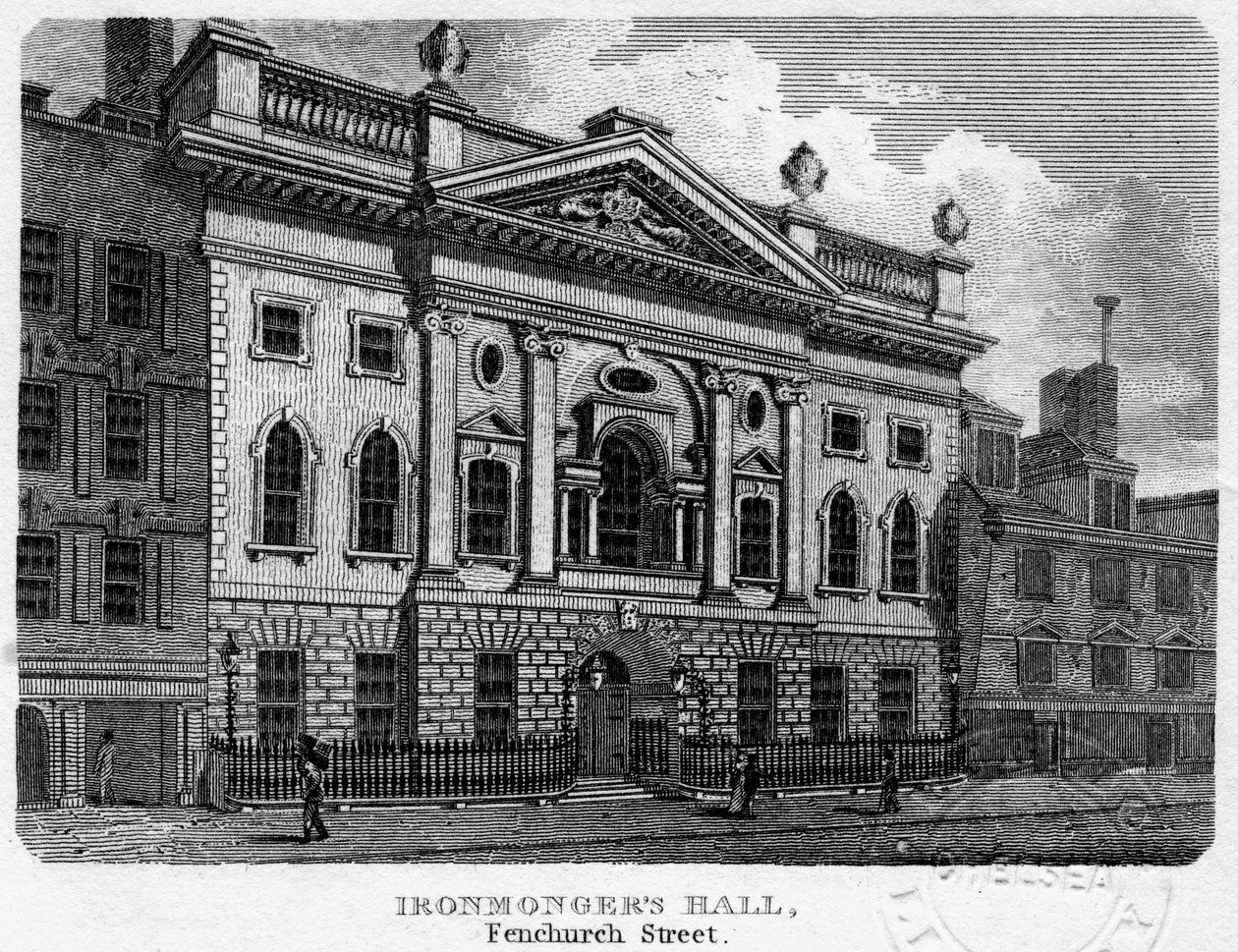Ironmongers Hall, Fenchurch Street, London City, 1812. alkotó: Sands