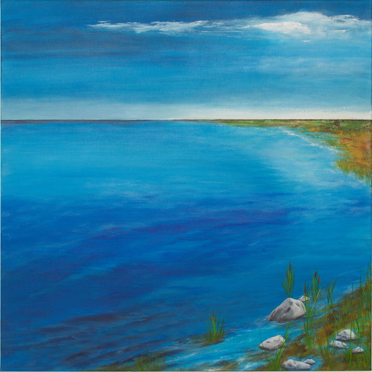 Cattails, 2022 (akril, vászon) alkotó: Sandy Iseli