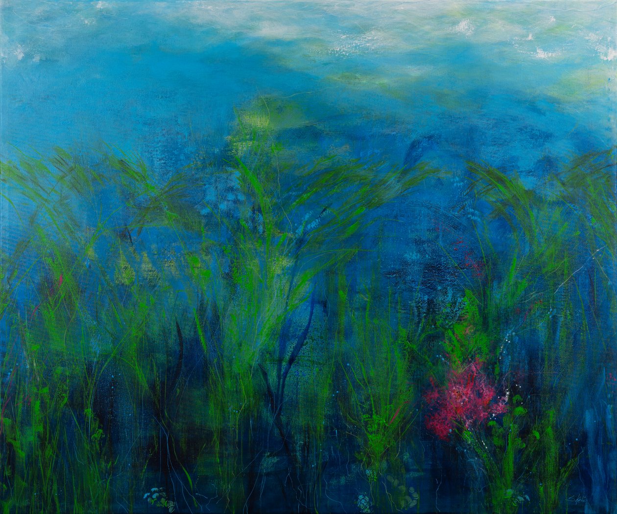 Ocean Meadow, 2024 (akril, vászon) alkotó: Sandy Iseli