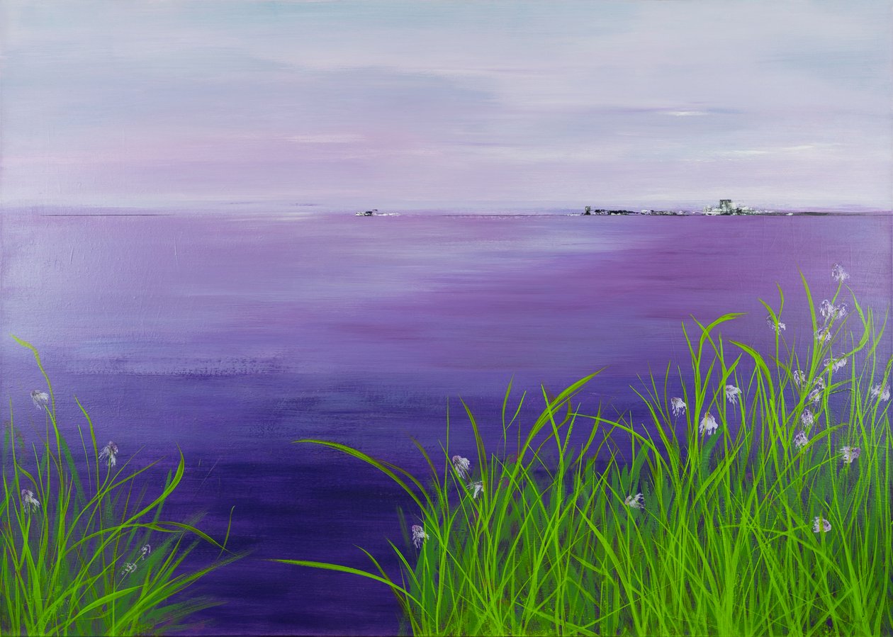 Purple Glow, 2019 (akril, vászon) alkotó: Sandy Iseli