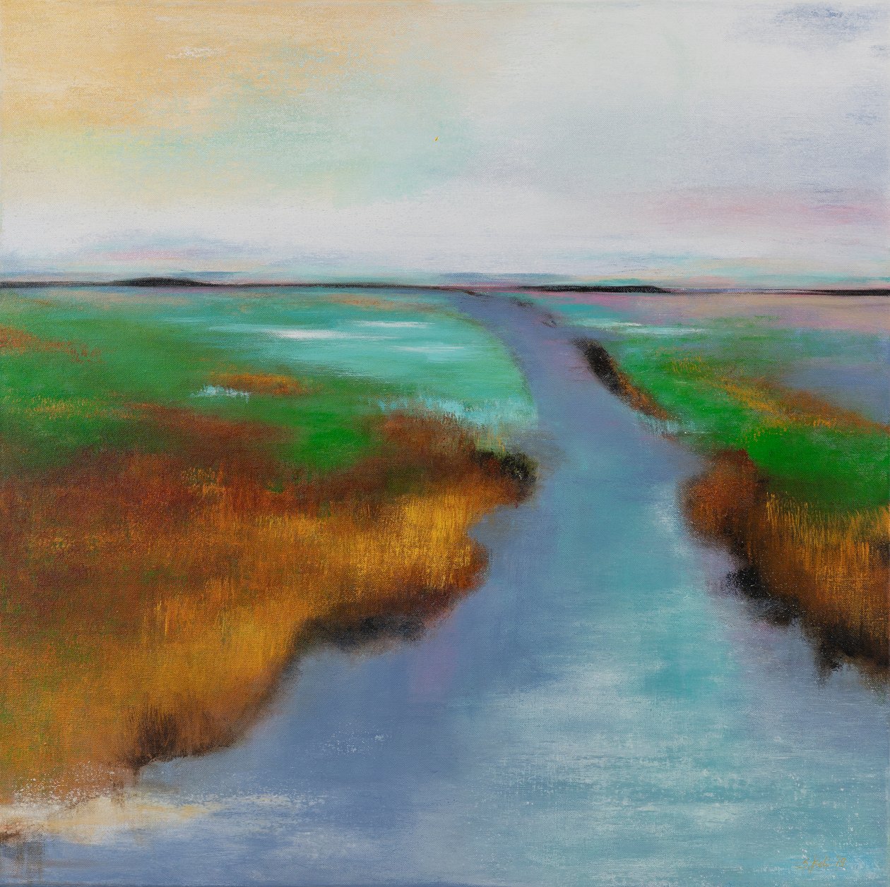 Soul River, 2019 (akril, vászon) alkotó: Sandy Iseli