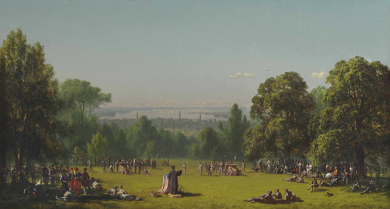 Vasárnap reggel a hetedik ezred táborában alkotó: Sanford Robinson Gifford