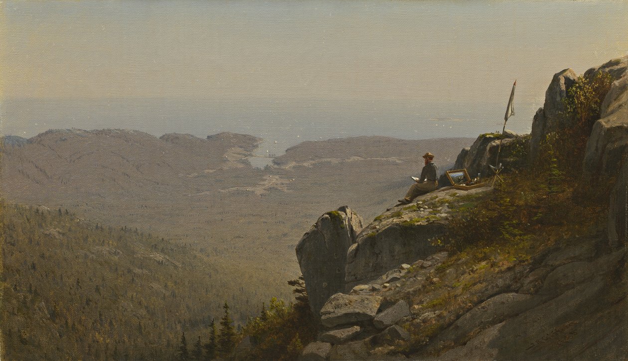 The Artist Sketching at Mount Desert, Maine, 1864-5 alkotó: Sanford Robinson Gifford