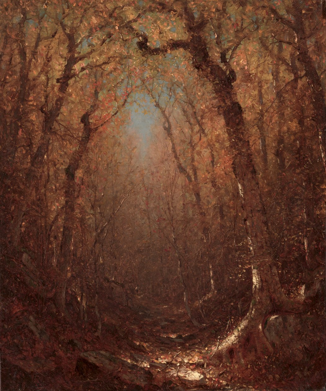 Ősz, egy erdei út alkotó: Sanford Robinson Gifford