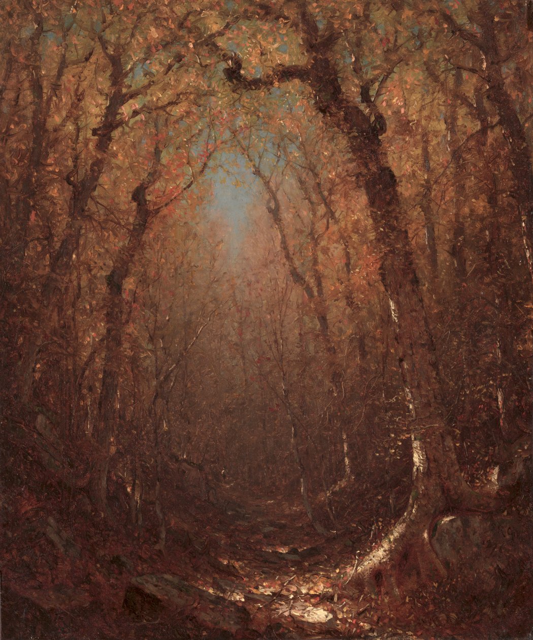 Ősz, erdei ösvény alkotó: Sanford Robinson Gifford