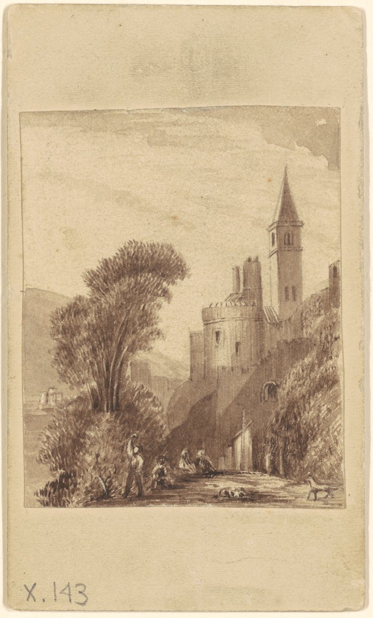 Kastély és alakok alkotó: Sanford Robinson Gifford