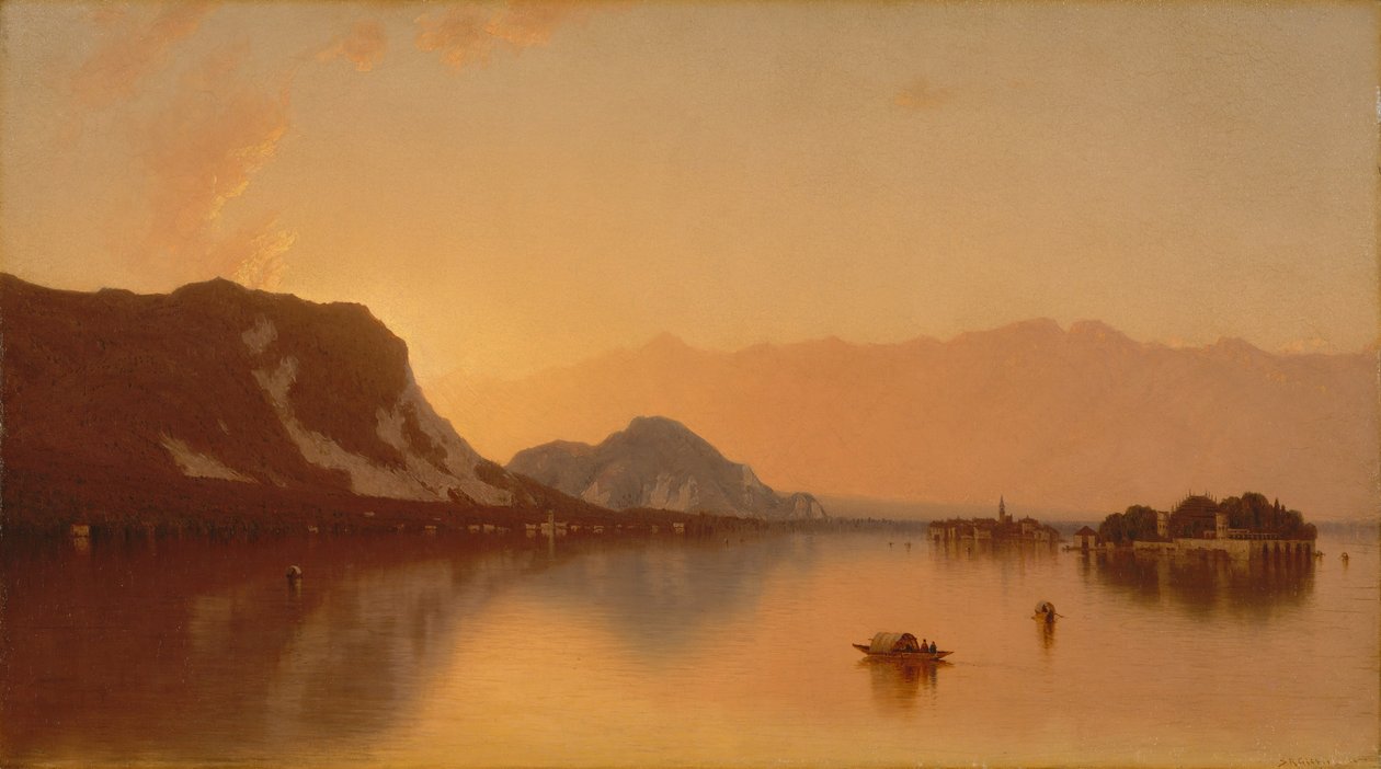 Isola Bella a Maggiore-tóban, 1871. alkotó: Sanford Robinson Gifford