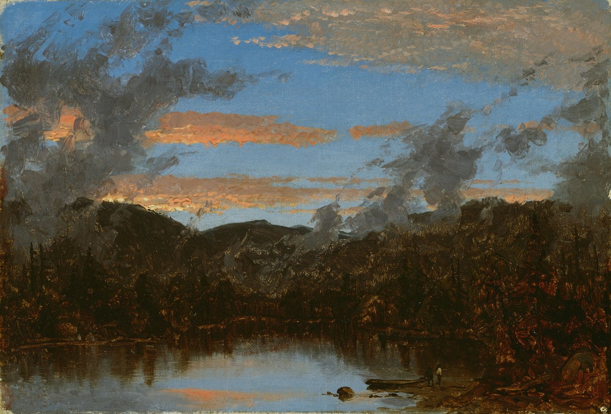 Napnyugtakor felszálló köd Catskillsben, 1861 körül (olaj, vászon) alkotó: Sanford Robinson Gifford