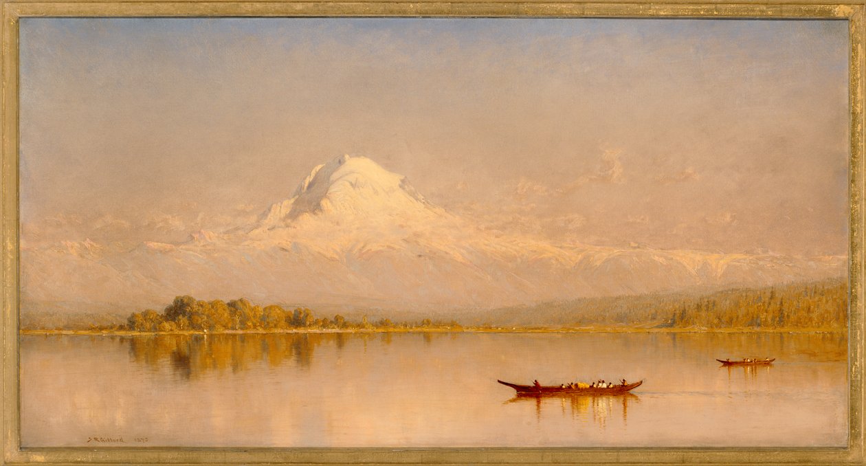 Mount Rainier, Tacoma-öböl - Puget Hang alkotó: Sanford Robinson Gifford