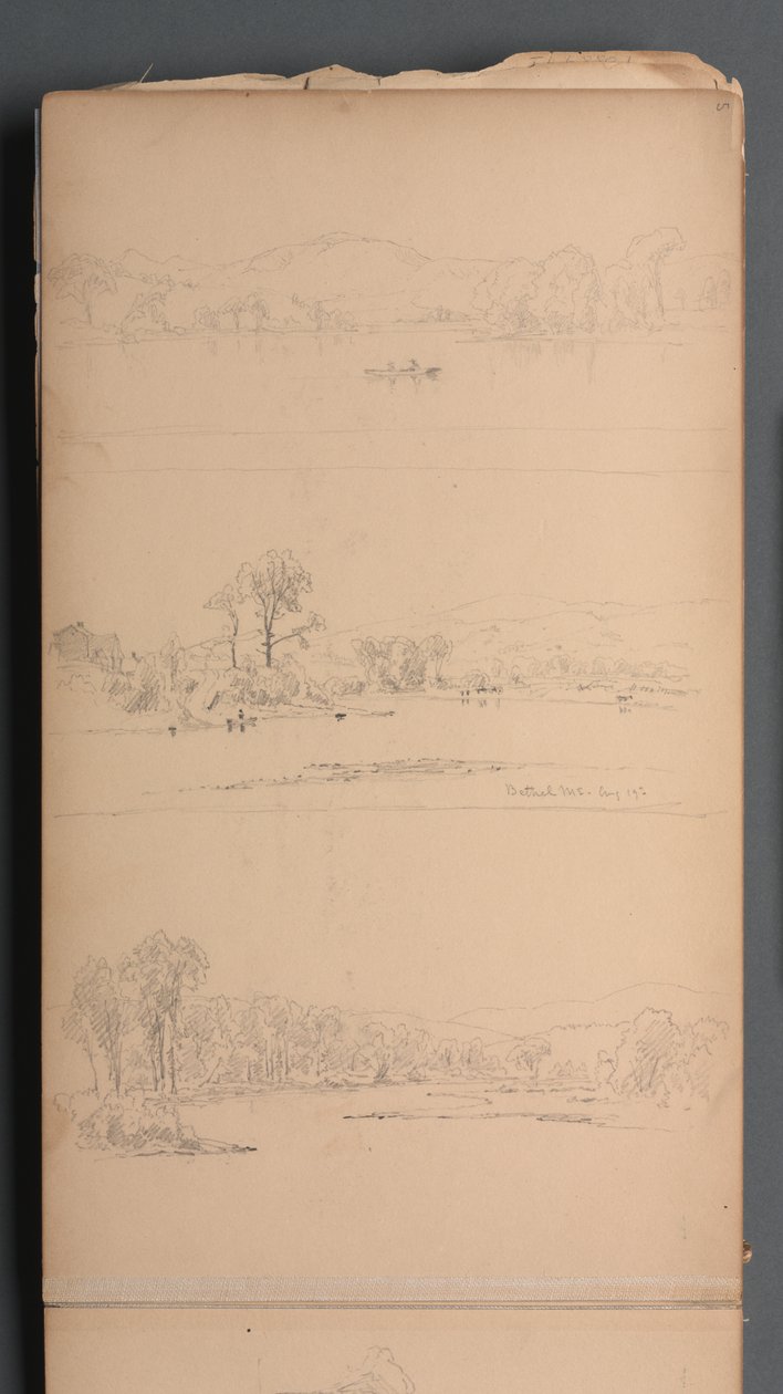 Vázlatfüzet, 05. oldal: Bethel ME, 1859. augusztus 19. alkotó: Sanford Robinson Gifford