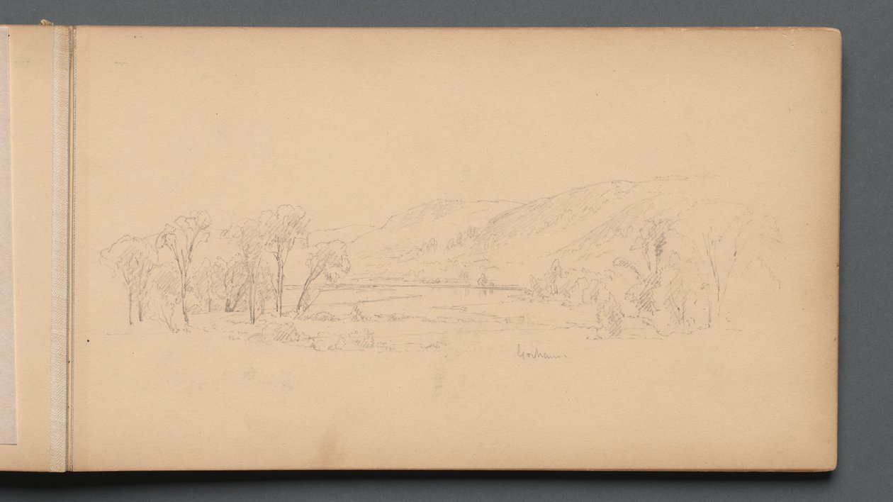 Vázlatfüzet, 06. oldal: Gorham Maine, 1859. alkotó: Sanford Robinson Gifford