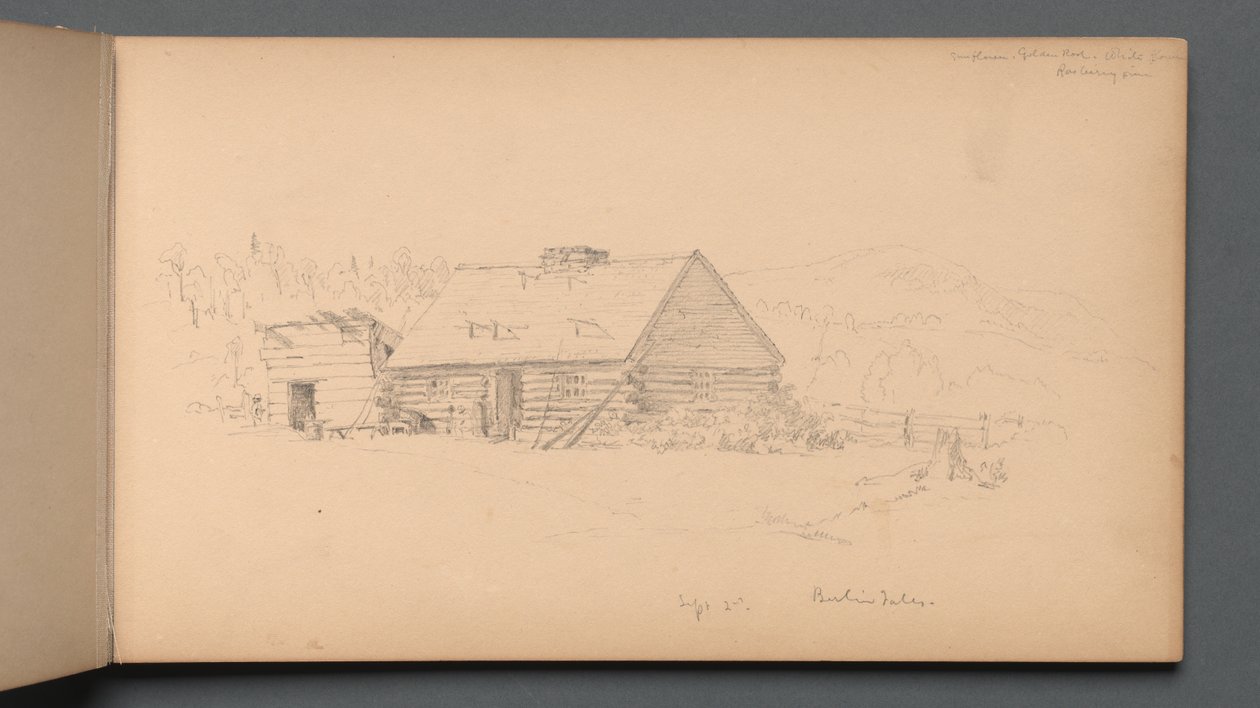 Vázlatfüzet, 14. oldal: Berlini vízesés 1859. szeptember 2. alkotó: Sanford Robinson Gifford
