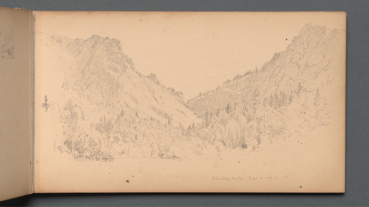 Vázlatfüzet, 18. oldal: "Dixville Notch, 89. szept. 4." alkotó: Sanford Robinson Gifford
