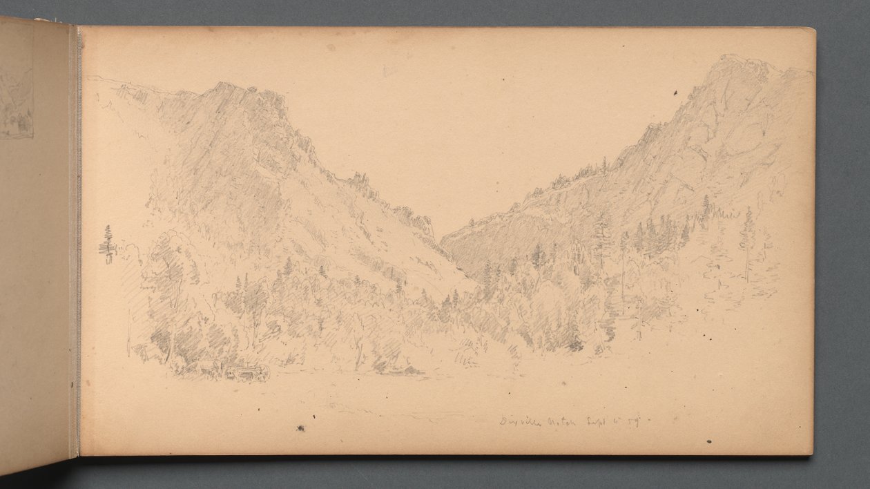 Vázlatfüzet, 18. oldal: Dixville Notch, 1859. szeptember 4. 89. alkotó: Sanford Robinson Gifford