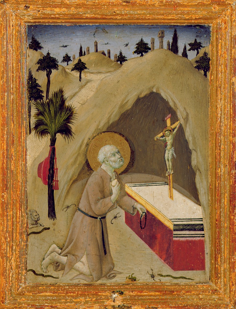 Szent Jeromos a sivatagban alkotó: Sano di Pietro