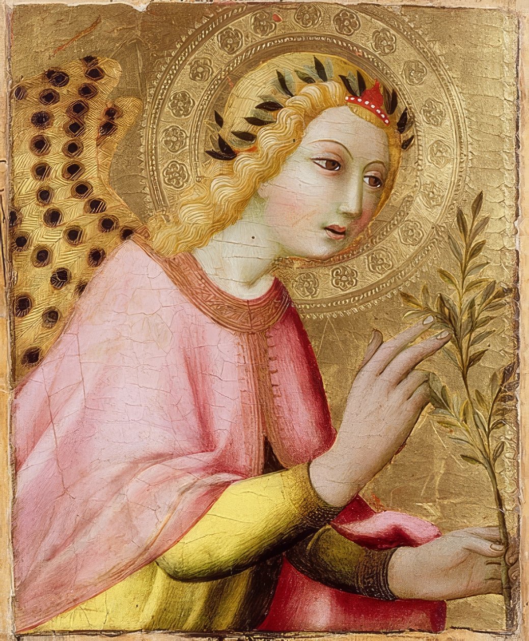 Az Angyali üdvözlet angyala. 1450-1500 körül alkotó: Sano di Pietro