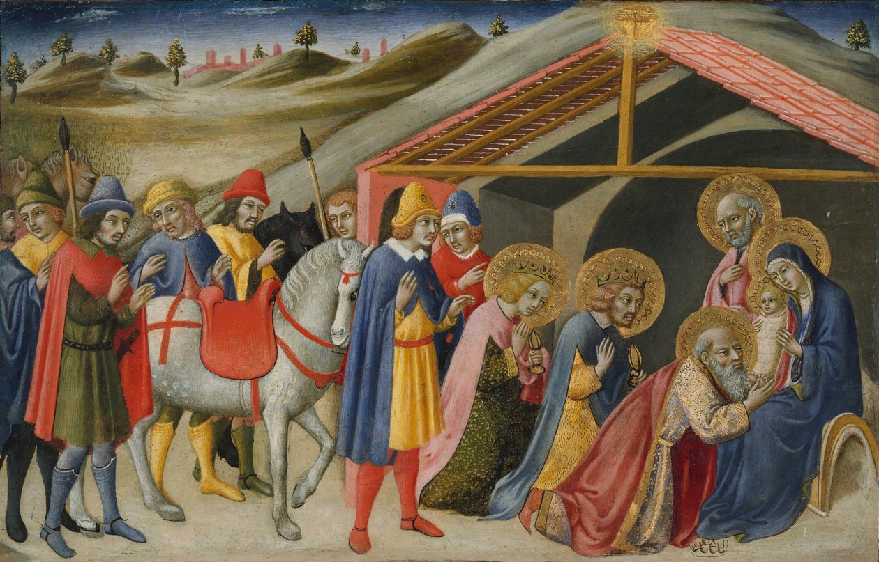 A mágusok imádása, kb. 1470. alkotó: Sano di Pietro