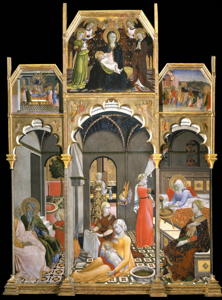 A Szűz születése Jelenetek a Szűzanya életéből, 1437-1439 alkotó: Sano di Pietro