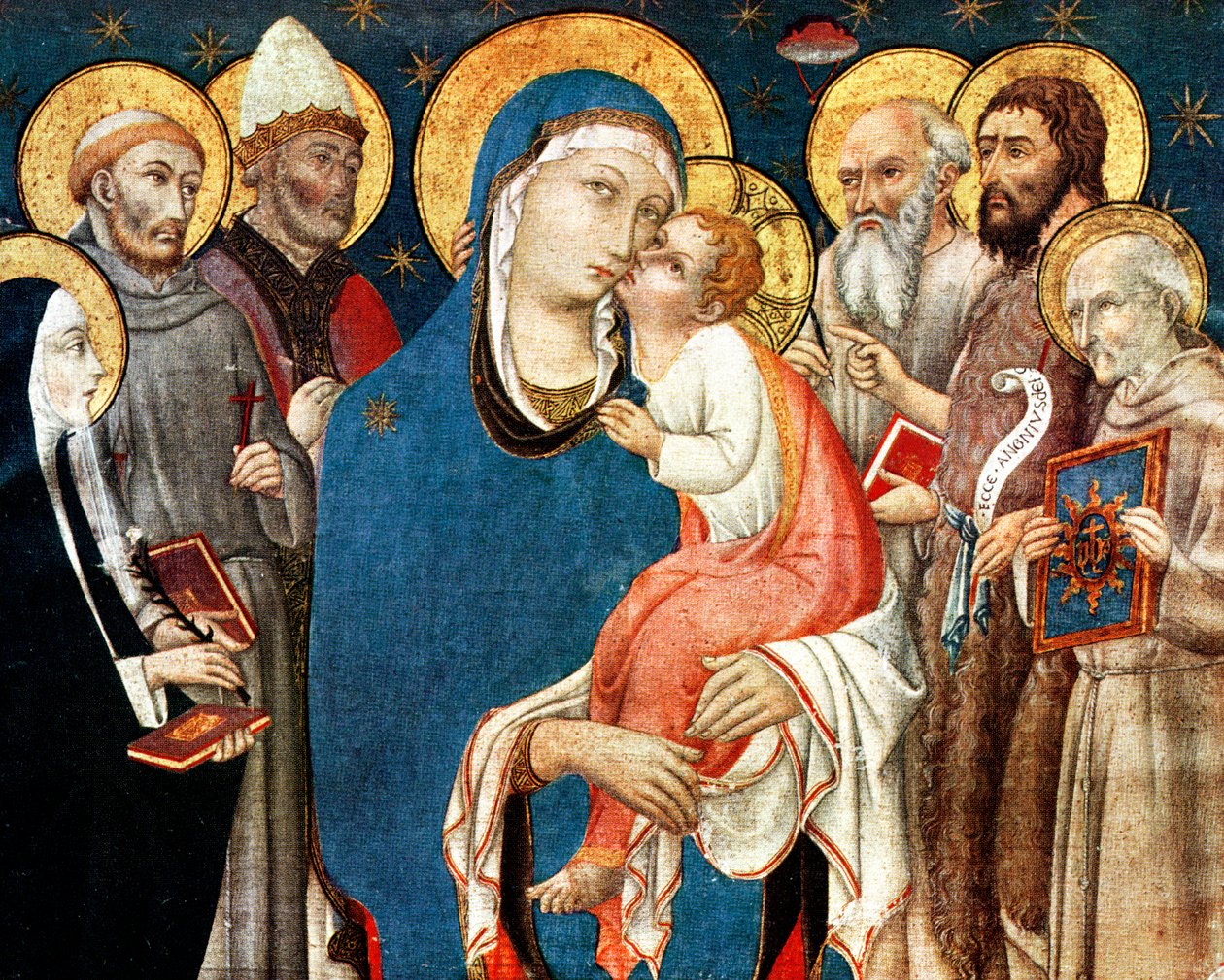 A Madonna és a gyermek a szentekkel, 15. század közepe, 1931. alkotó: Sano di Pietro