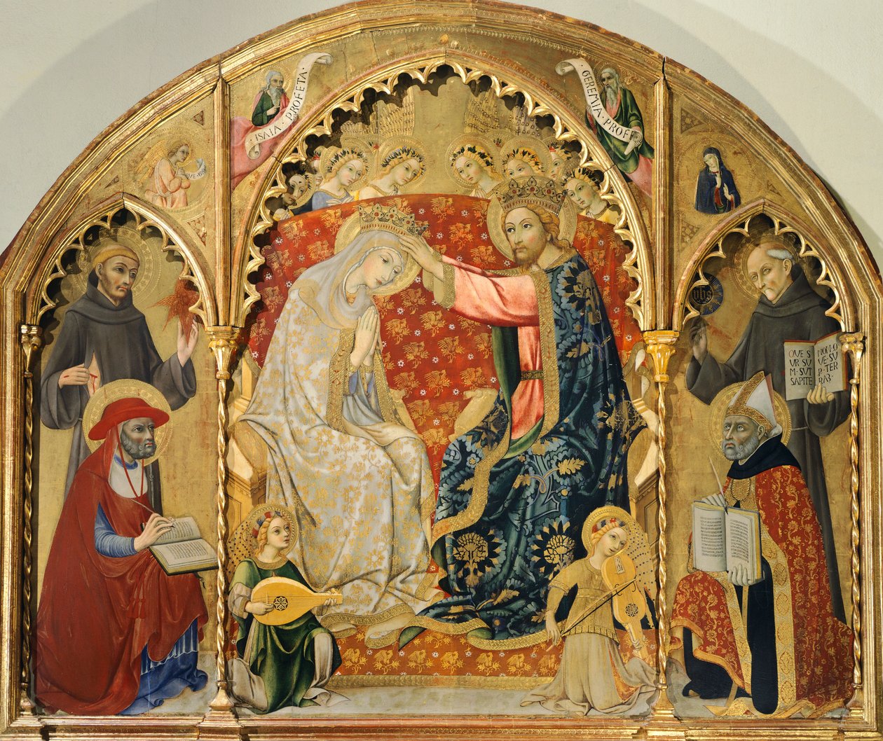 Szűz koronázása, Sano Di Pietro (1406-1481) alkotó: Sano di also Ansano di Pietro di Mencio Pietro