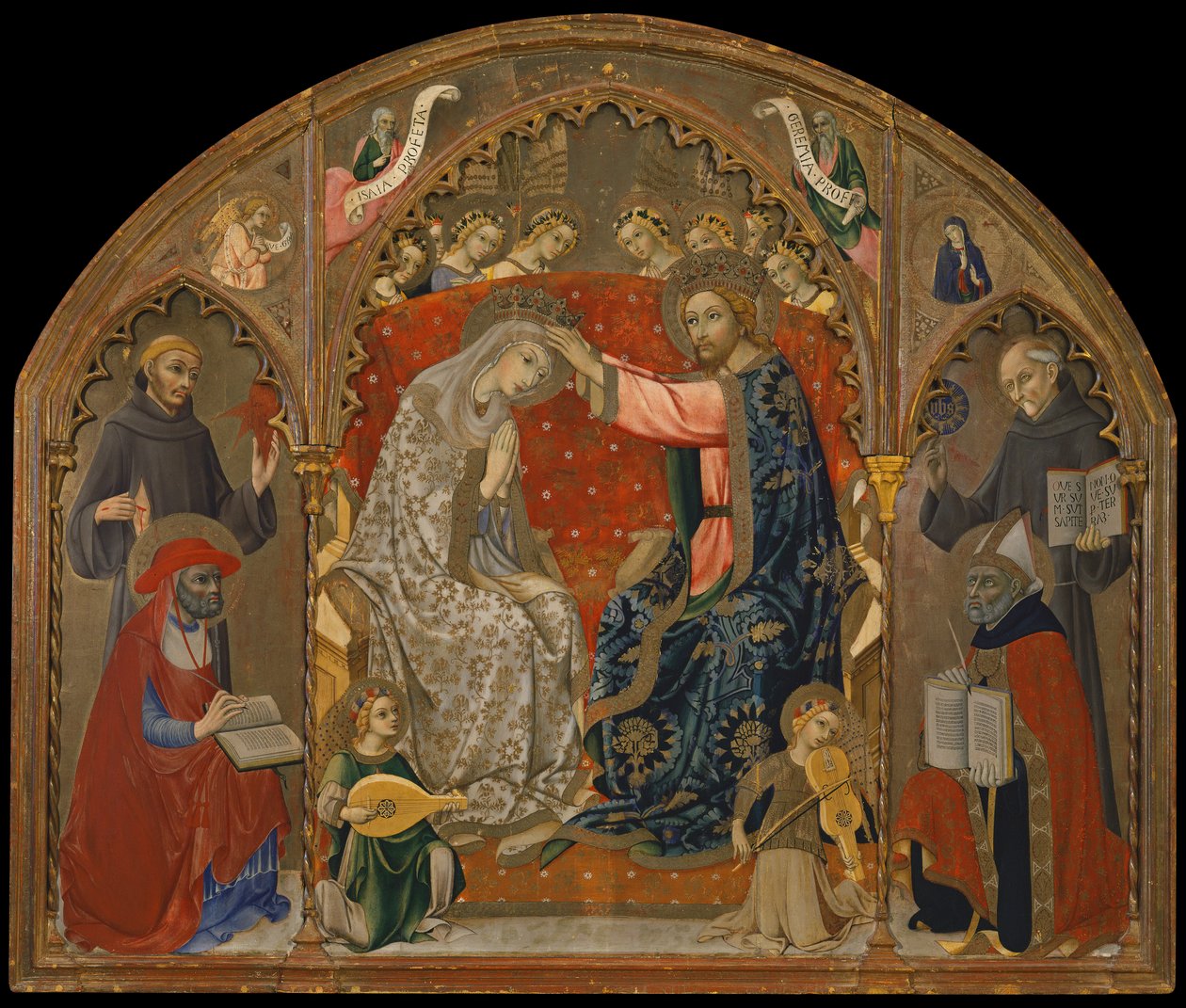Szűz koronázása szentekkel (fára festett) alkotó: Sano di also Ansano di Pietro di Mencio Pietro