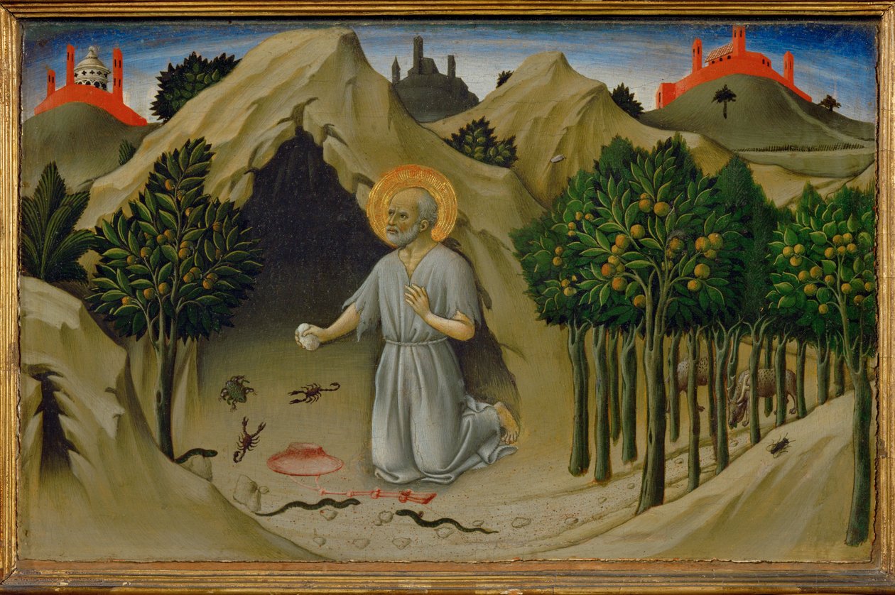Szent Jeromos bűnbánó ... alkotó: Sano di also Ansano di Pietro di Mencio Pietro