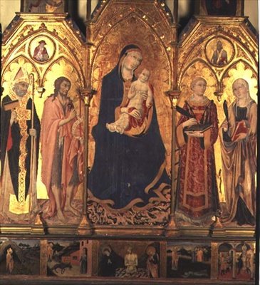 A Madonna és a gyermek alkotó: Sano di also Ansano di Pietro di Mencio Pietro