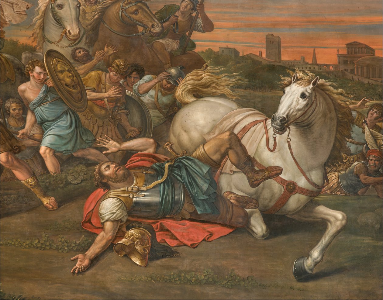 Fal az északi kereszthajó homlokzatával szemben, Sante Legnani, Saul átalakítása 1814, Alacsony részlet alkotó: Sante Legnani
