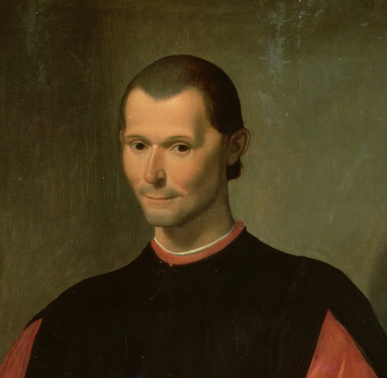 Niccolo Machiavelli portréja 1469-1527 részlet a 62196-ból alkotó: Santi di Tito