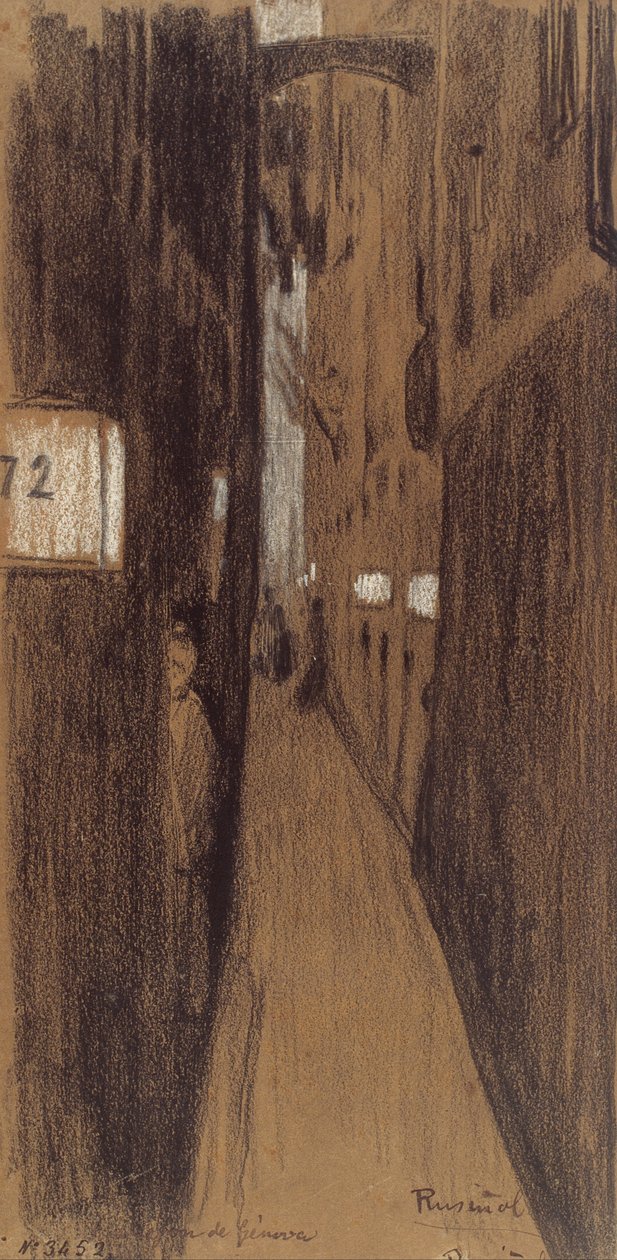 Sikátor Genovában alkotó: Santiago Rusiñol