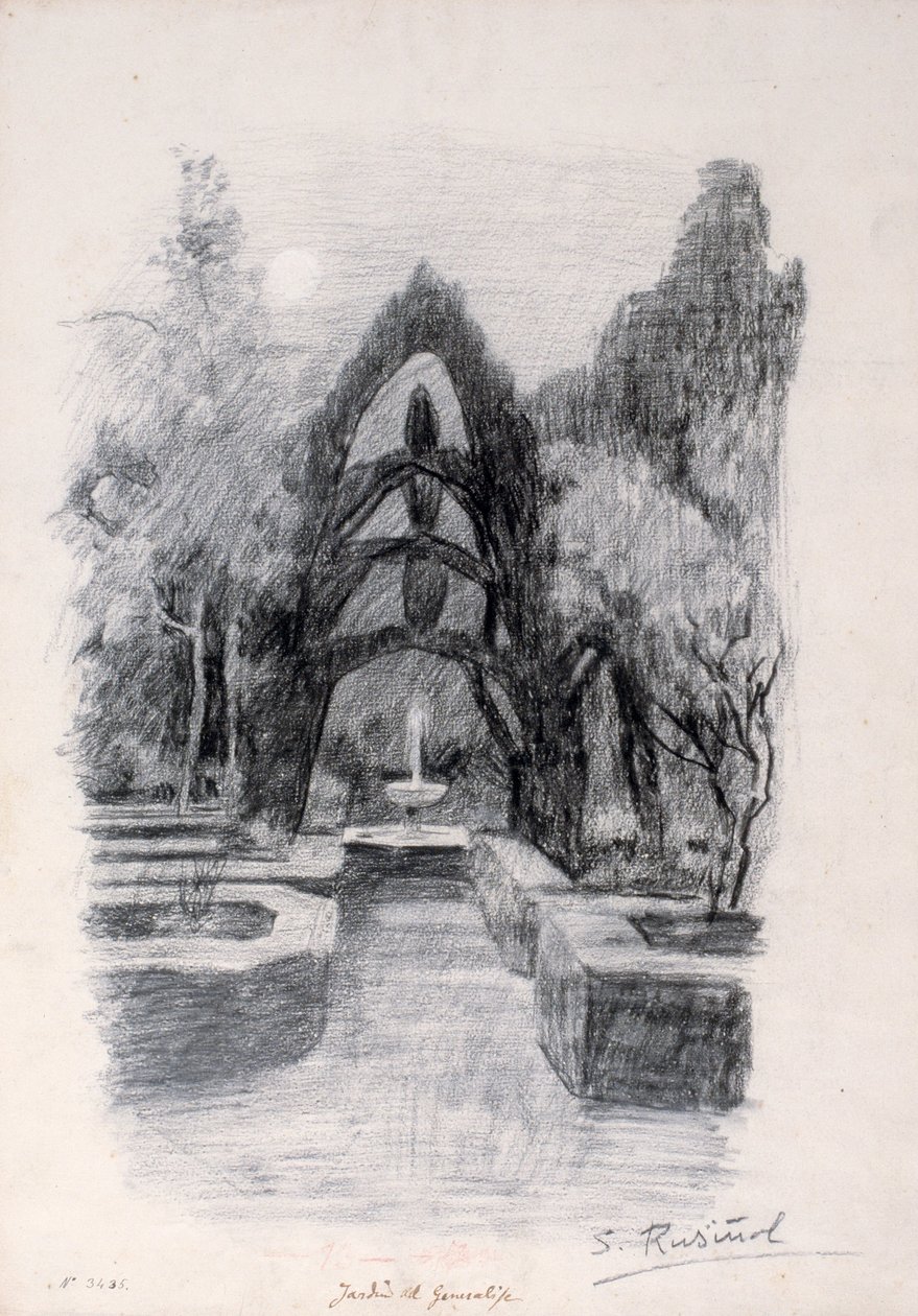 A Generalife kertjei alkotó: Santiago Rusiñol