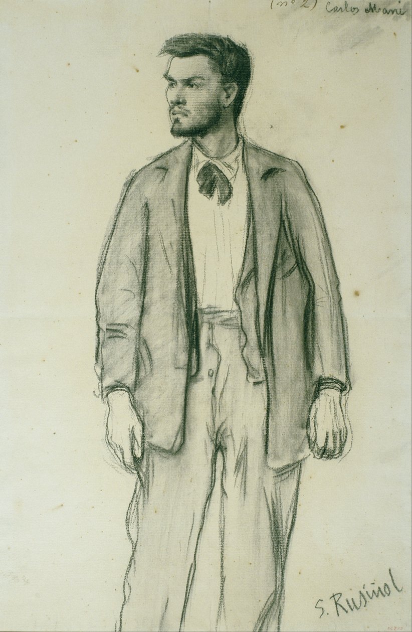 Carles Mani portréja alkotó: Santiago Rusiñol