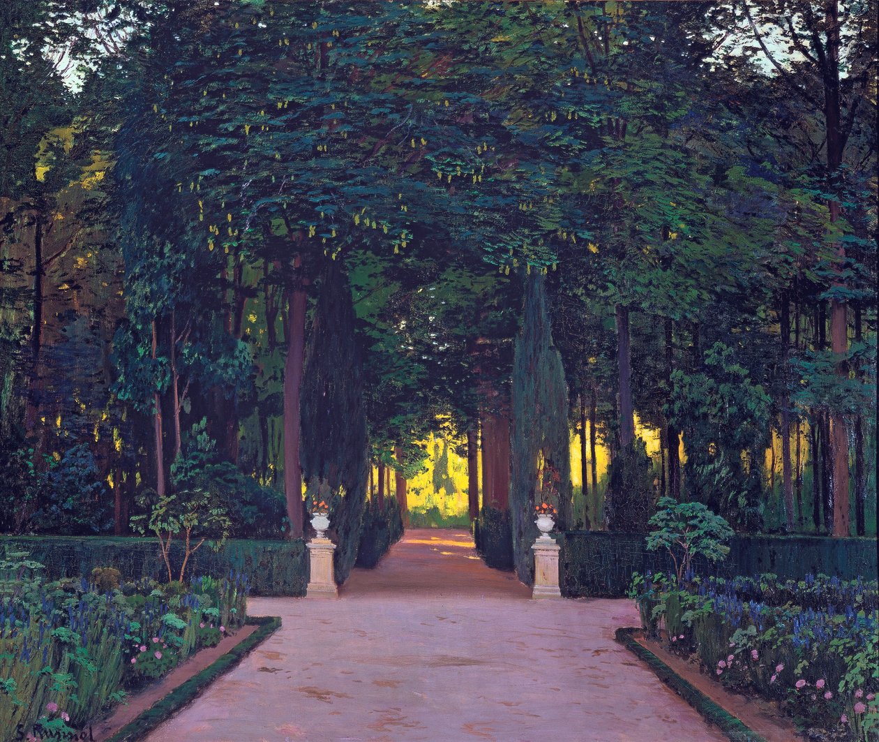 Gardens at Aranjuez, Rusinol, James (1861-1931). Olaj, vászon, 1899 körül. Méretek: 117x139 cm. Ablo kollekció alkotó: Santiago Rusinol i Prats
